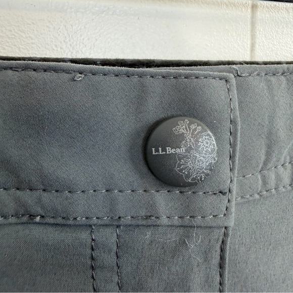 LL Bean Trek Trail Shorts Gray Womens Mid Rise Bermuda Hiking Camping size 10 - Picture 5 of 12